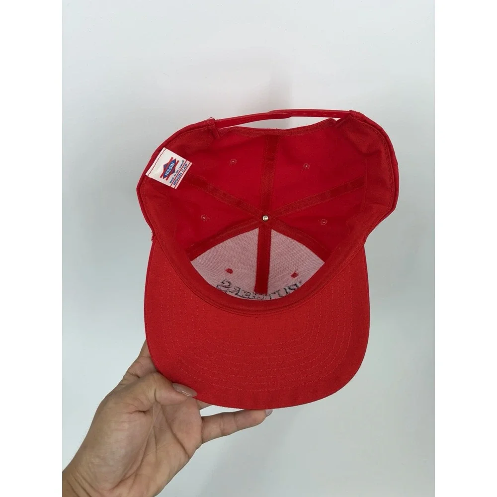 Vintage‎ 90s Rutgers University Snapback Hat Red NCAA Nissin Cap
